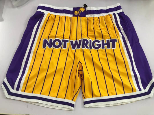 Notwrightbrand: Authentic Shorts (Lakers)